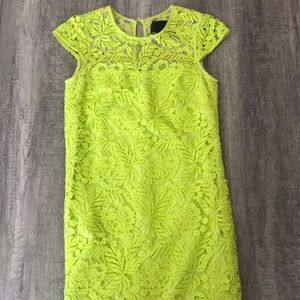 J Crew collection neon cap sleeve dress